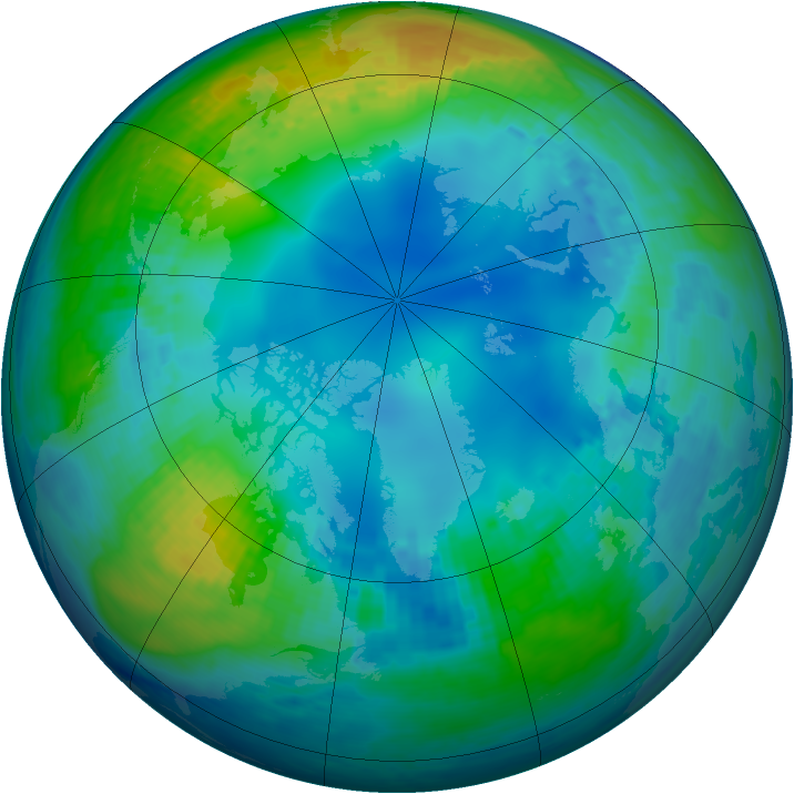 Arctic ozone map for 12 November 2002